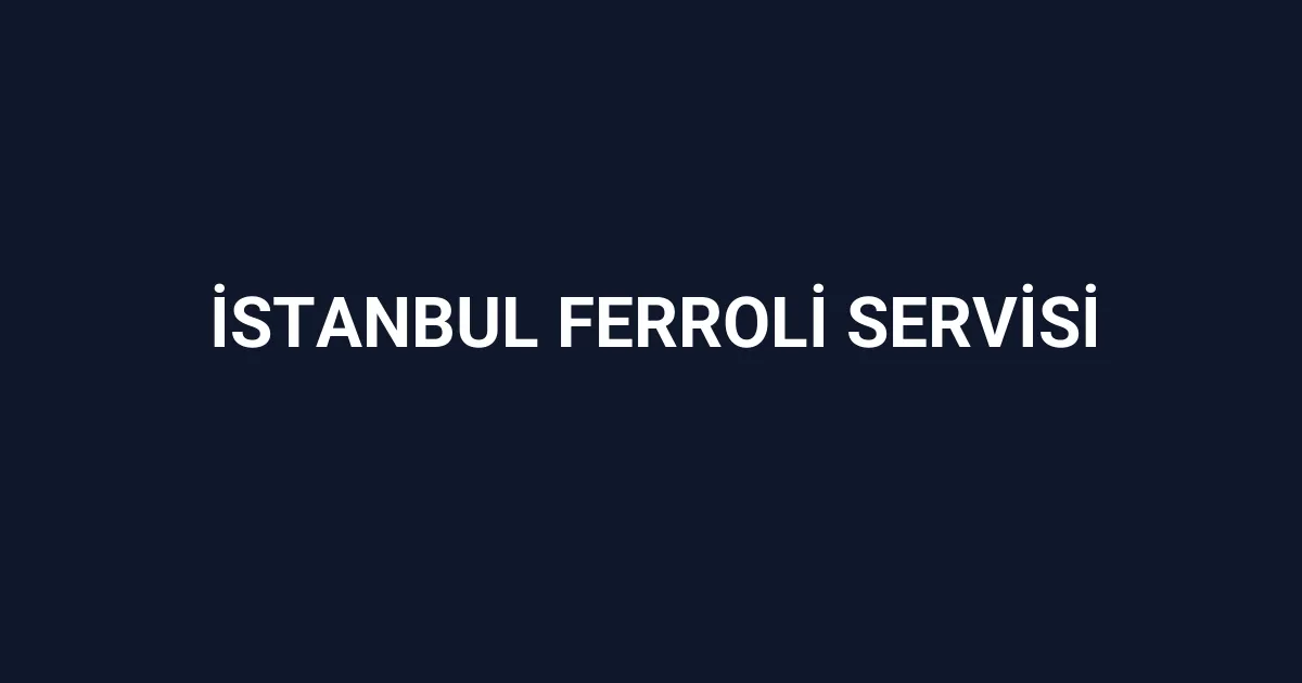 İstanbul Ferroli Servisi